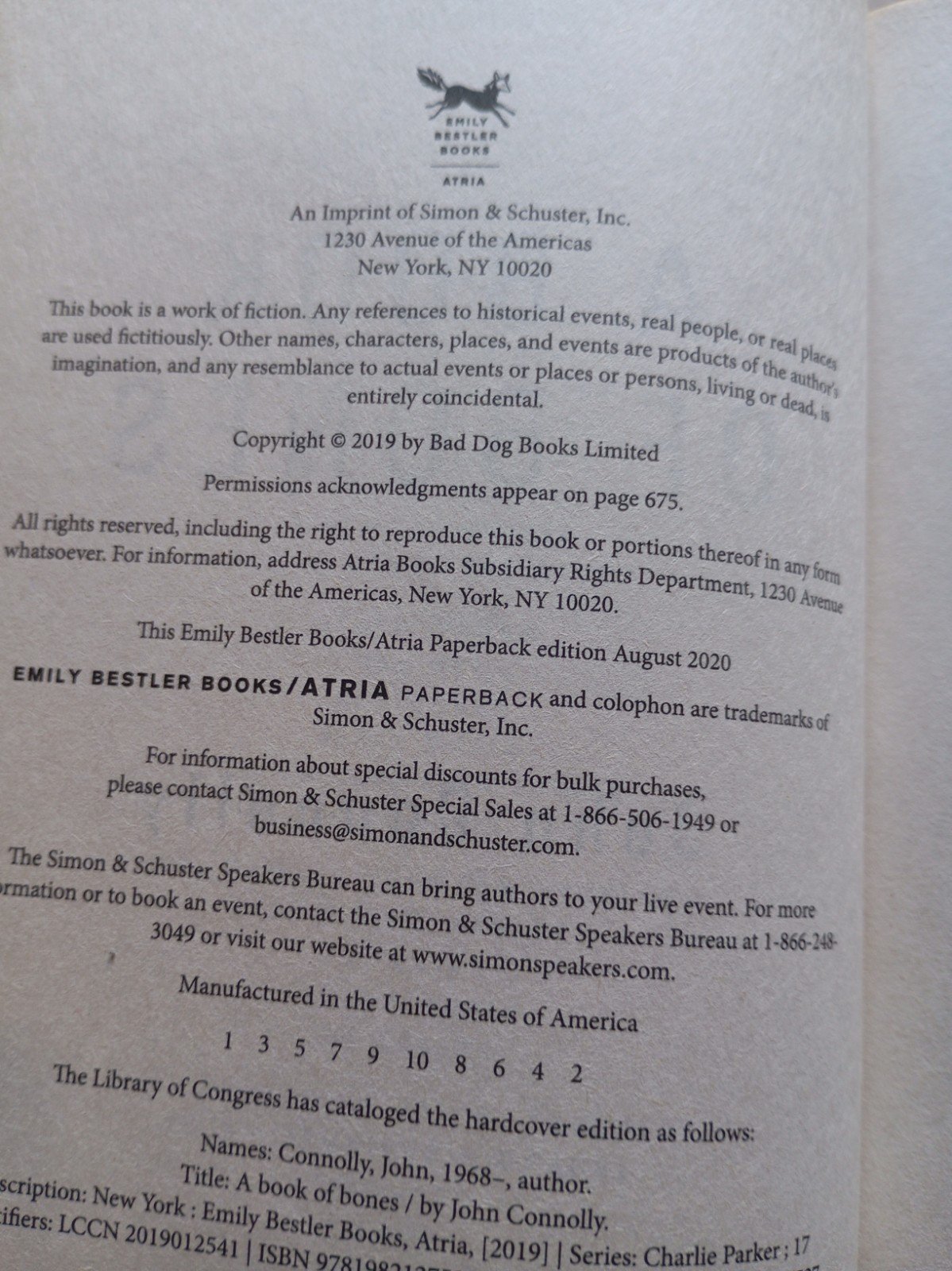 A Book of Bones : A Charlie Parker Thriller by John Connolly (2020, Paperback) - Image 3