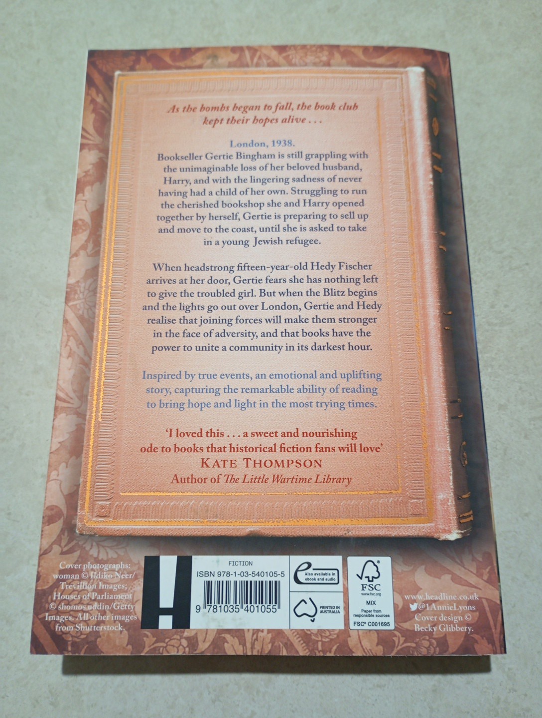 The Air Raid Book Club by Annie Lyons (WWII Fiction Paperback,2023) - Image 3