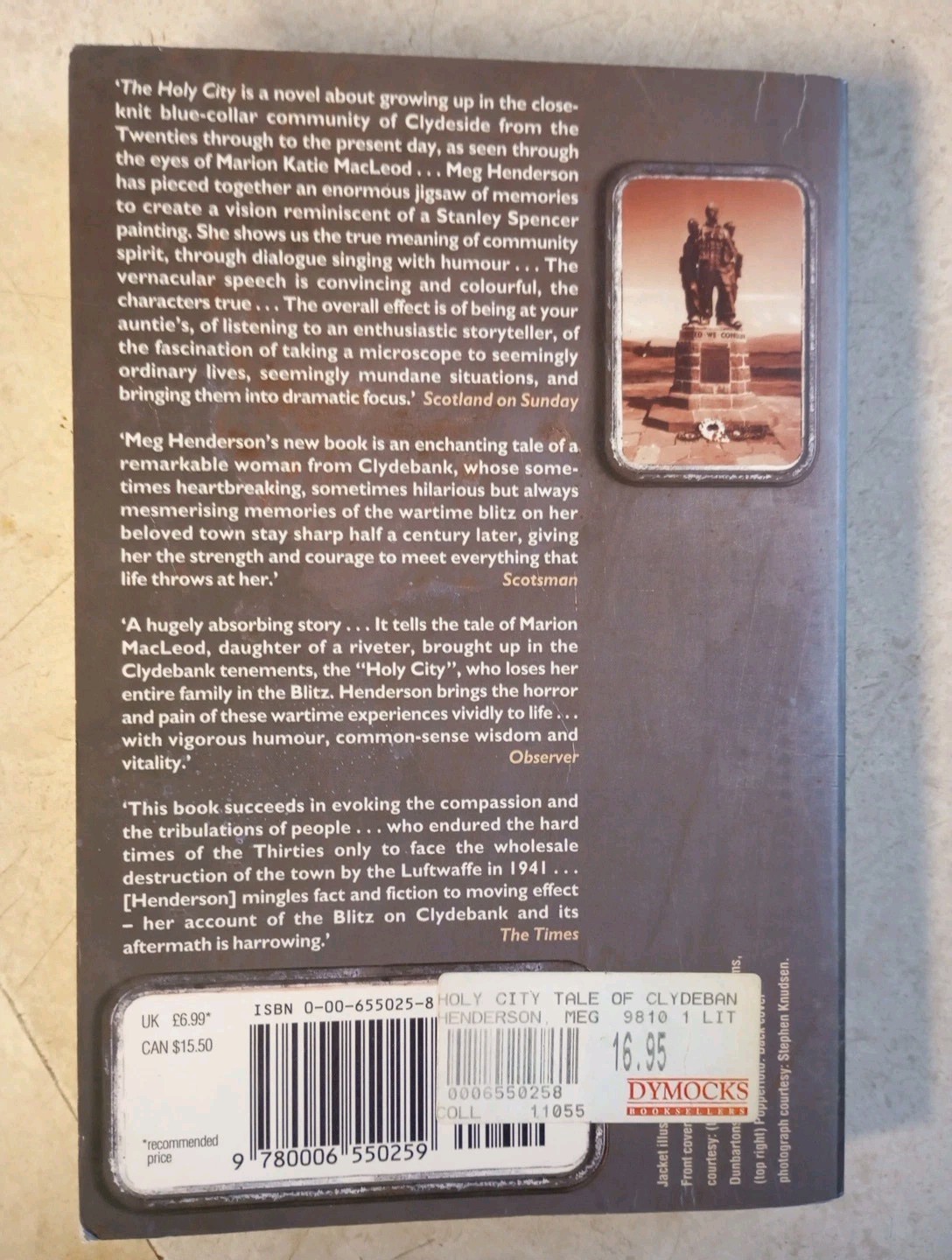The Holy City: A Tale of Clydebank by Meg Henderson (Paperback, 1998) - Image 3