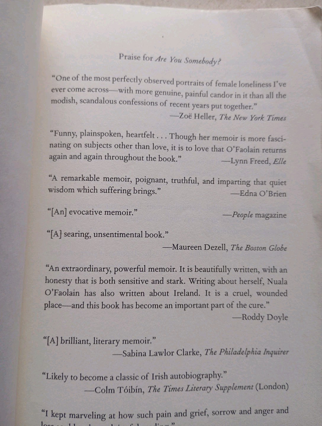 Are You Somebody?: The Accidental Memoir by O'Faolain Nuala (Paperback, 1999) - Image 4