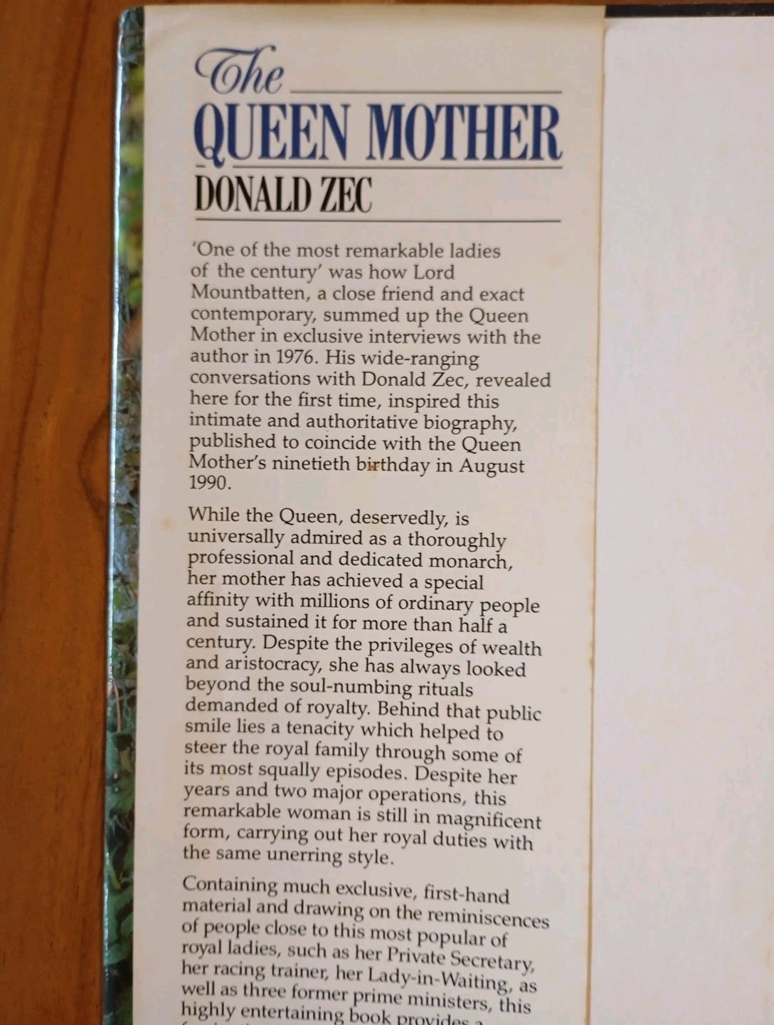The Queen Mother By Donald Zec (Hardcover, 1990) - Image 4