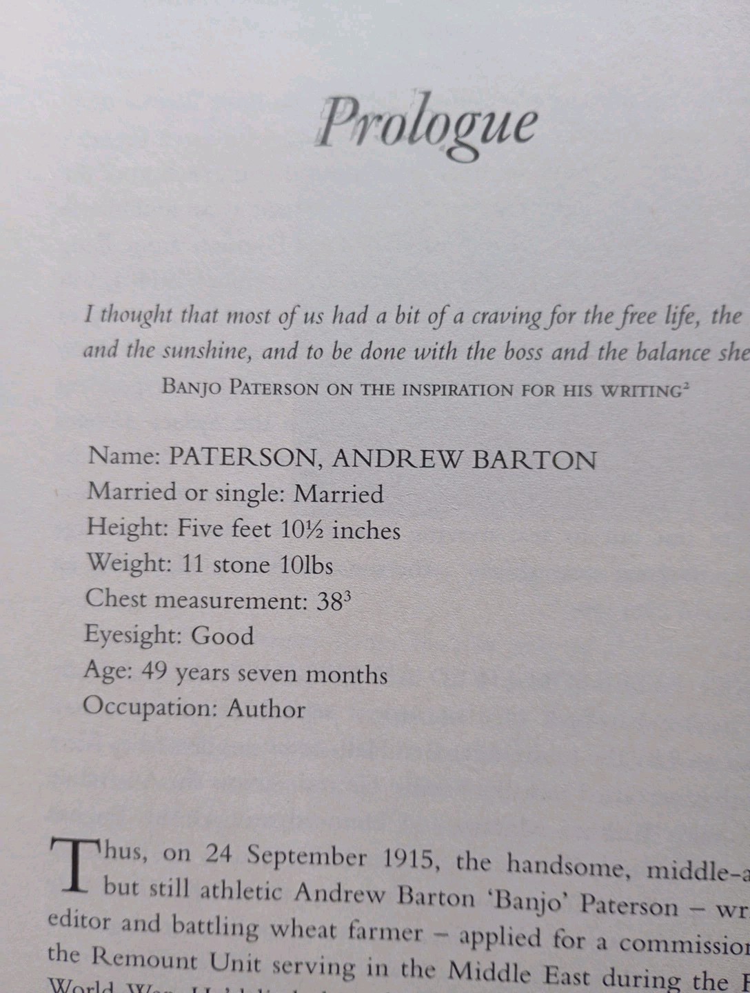 Banjo Paterson By Grantlee Kieza (Hardcover 1st Editon,2018) - Image 5