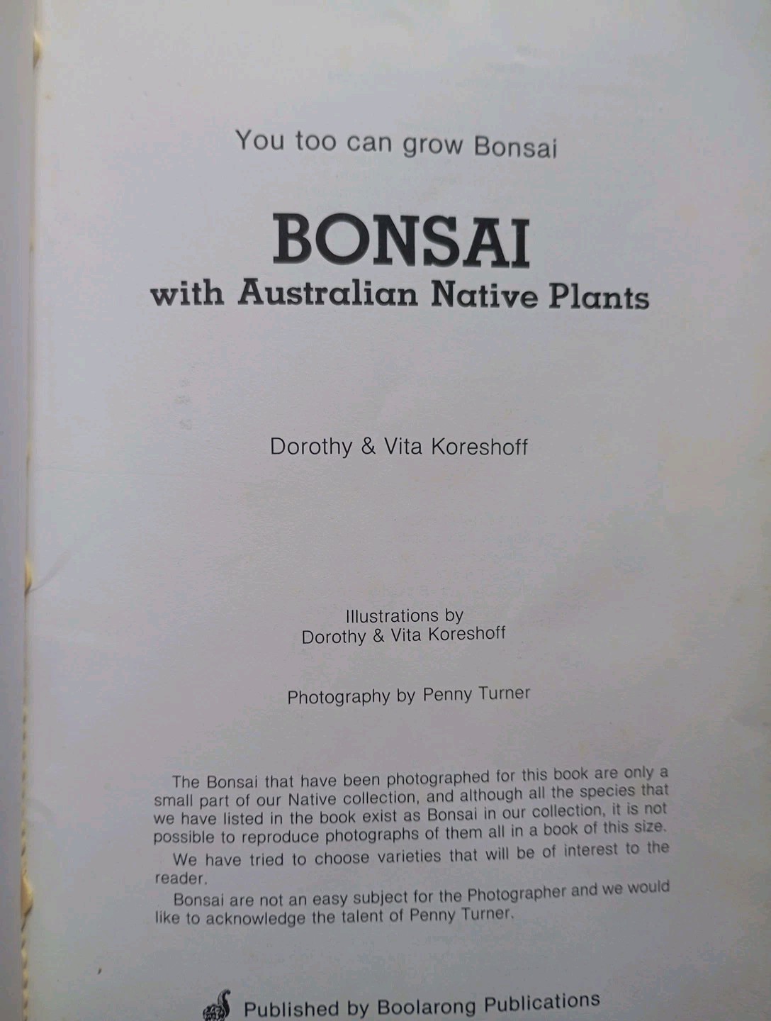 Bonsai with Australian Native Plants by Deborah R. Koreshoff (Paperback, 1985) - Image 4