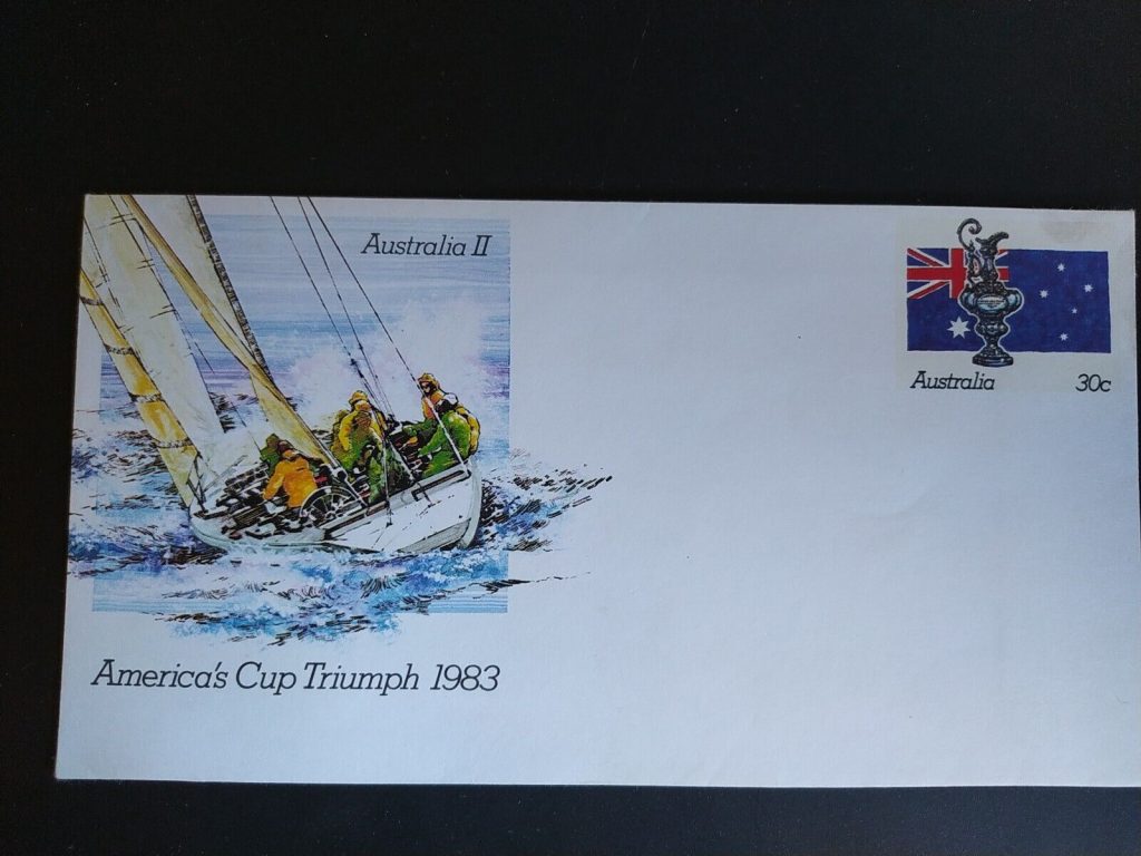 Australia Post America s Cup 1983 Commemorative Pre Stamped Envelope australia-post-america-s-cup-1983-commemorative-pre-stamped-envelope